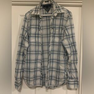 Tommy Hilfiger Navy and White Plaid Shirt